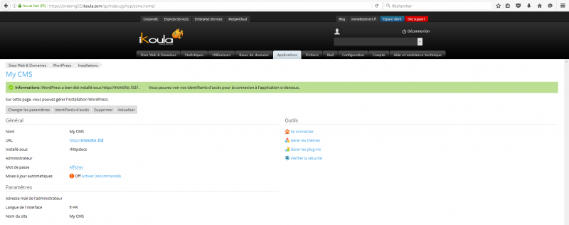 Ficheiro:Kbwordpresswordpress-03-bienete installé.PNG